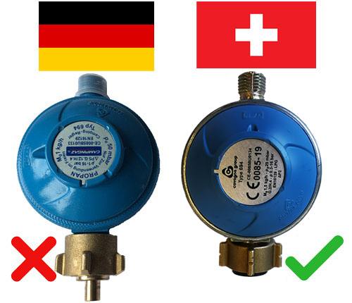 Propan Druckregler Druckminderer für Propan-Butan Gasflasche 5 und 11kg  Camping