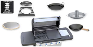 Barbecue à gaz Campingaz 3 Series Select S - avec four et grille - Culinary  modular- Technologie IstaClean Aqua Basic