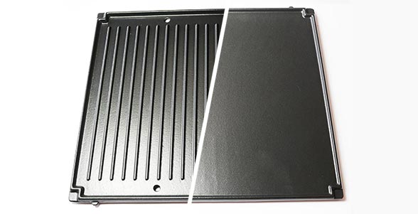 Grillplatte/Plancha, Gusseisen, zweiseitig, 4 Series Classic, Woody, Master