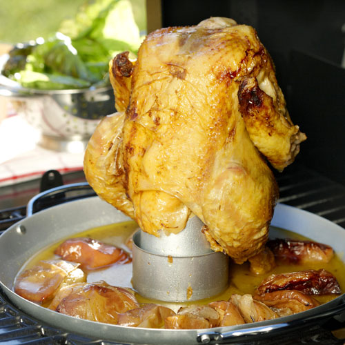 Roast chicken with cider