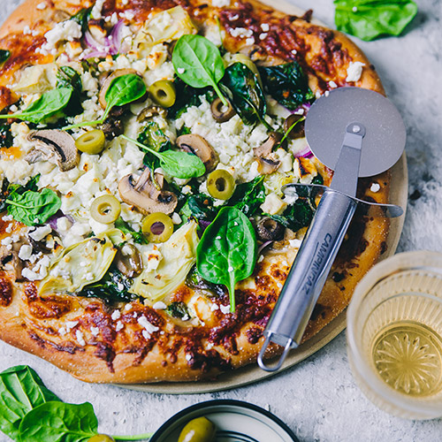 Mediterranean pizza