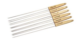 Wooden-Handled Double Skewers