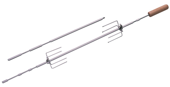 BBQ spit and forks