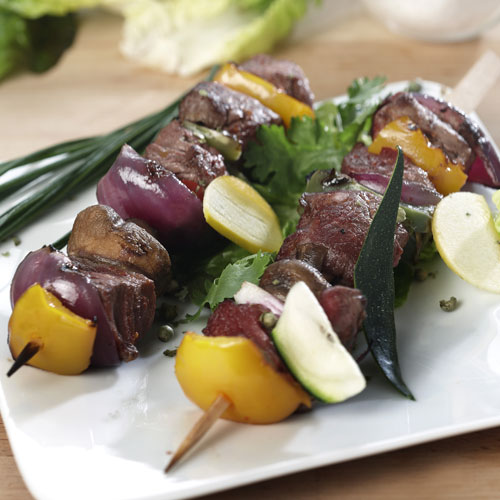 Beef brochettes (kebabs)